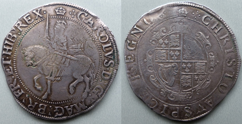 Charles I, Tower Mint Halfcrown, mm crown 1635-36 Charles I, Tower Mint Halfcrown, mm crown 1635-36